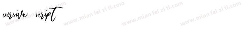 Cursive Script字体转换
